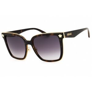 NWT Versace VE2278D Havana Rectangle 58mm Sunglasses